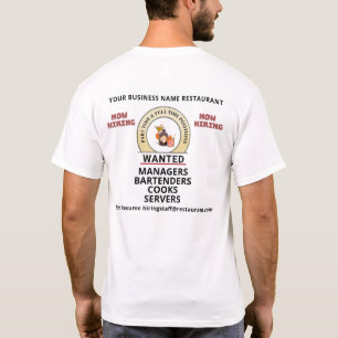T-shirt Aide Recherché maintenant Embaucher des employés