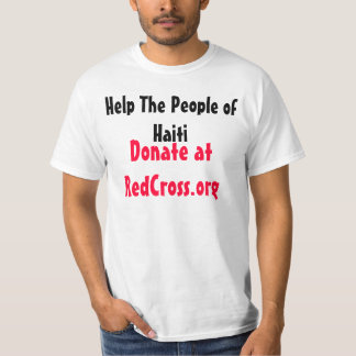 T-shirt Aidez le peuple du Haïti, le donnez chez