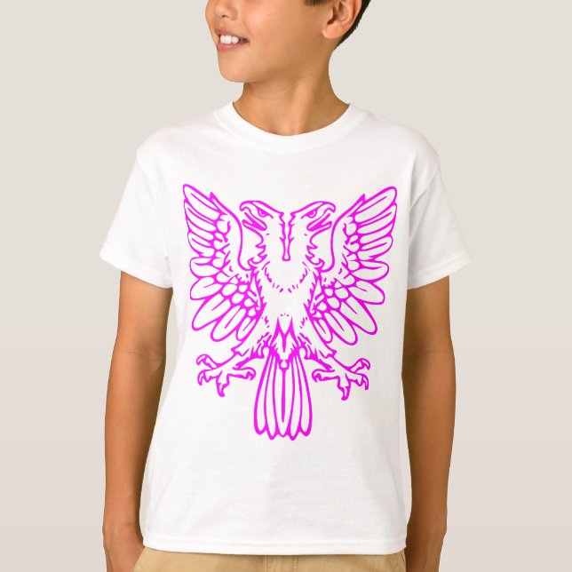 T-shirt Aigle à deux têtes - Magenta (Devant)