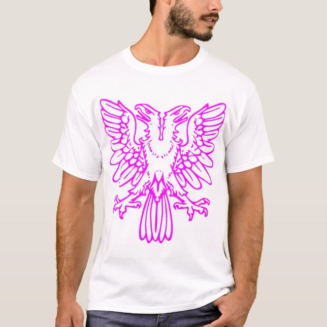 T-shirt Aigle à deux têtes - Magenta (Devant)