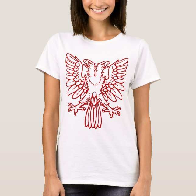 T-shirt Aigle à deux têtes - Rouge rubis (Devant)