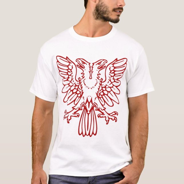 T-shirt Aigle à deux têtes - Rouge rubis (Devant)