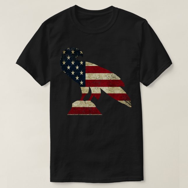 T-shirt Aigle à drapeau américain (Design devant)