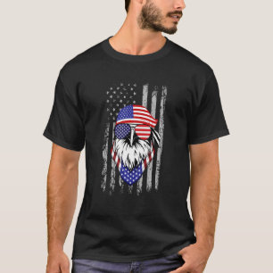 T-shirt Aigle à drapeau américain 4 juillet