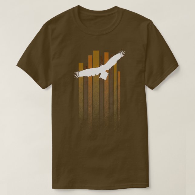 T-shirt Aigle à queue de cale blanche (Design devant)