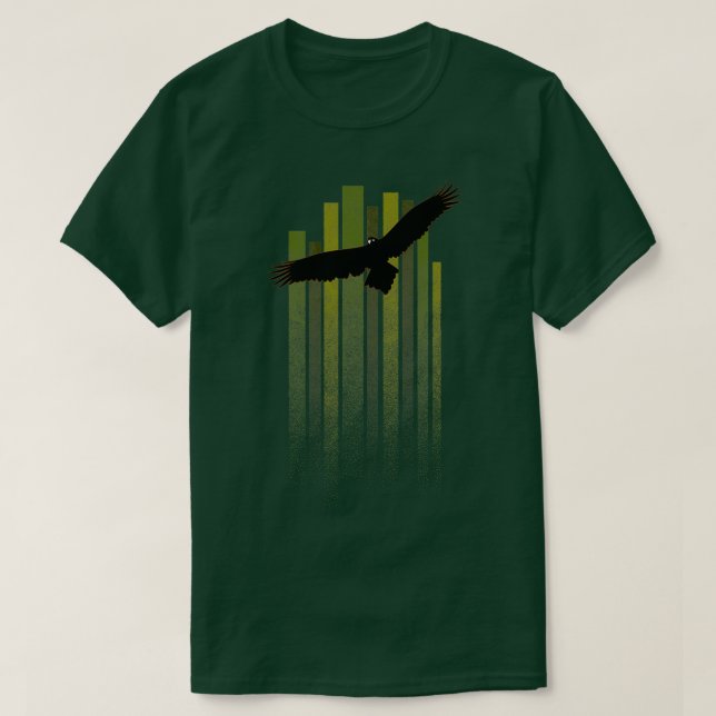 T-shirt Aigle à queue de cale noire (Design devant)