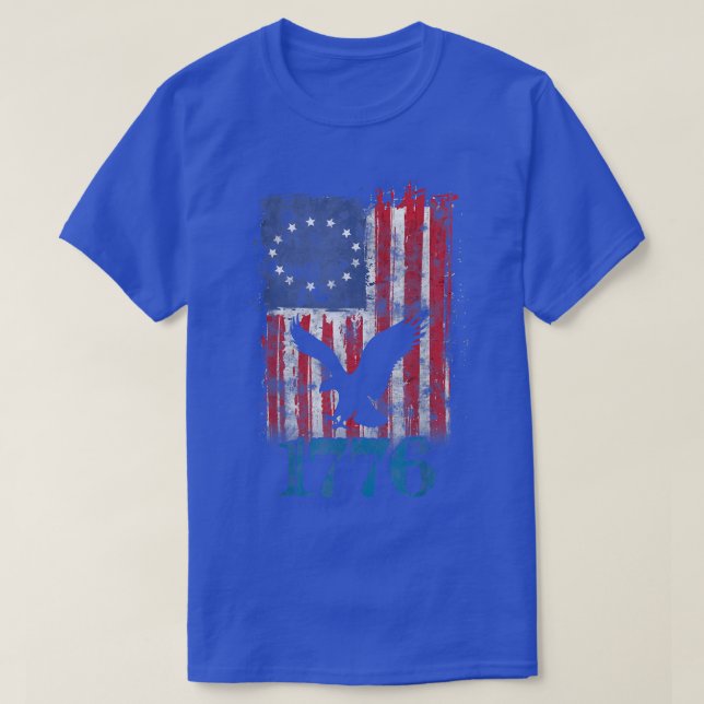 T-shirt Aigle américain 1776  (Design devant)