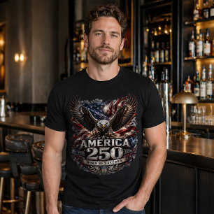 T-shirt Aigle américain 4 juillet 250 ans de liberté