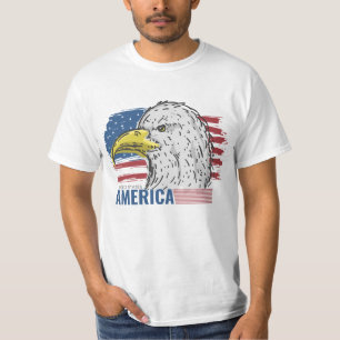 T-shirt Aigle américain avec drapeau