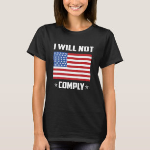 T-shirt Aigle Américain Je Ne Me Conforme Pas Au Drapeau A