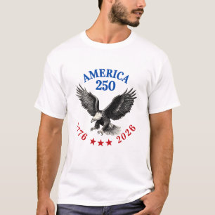 T-shirt Aigle américain patriotique 250e anniversaire État