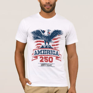 T-shirt Aigle Américain Patriotique Joyeux 250e Anniversai