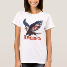 Aigle américain rouge, bleu et blanc