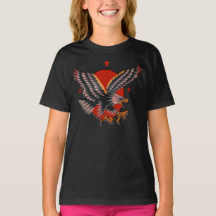 T-shirt aigle américain traditionnel tatouage, aigle chauv