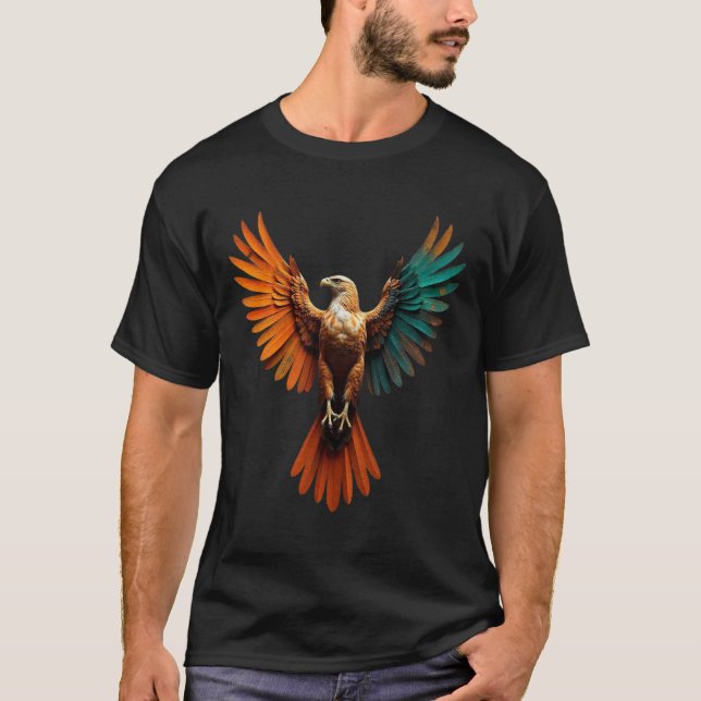 T-shirt Aigle avec ailes ouvertes - Tee graphique  (Devant)