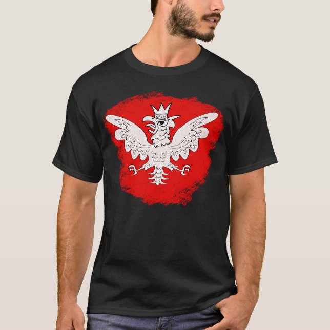 T-shirt Aigle blanc polonais (Devant)