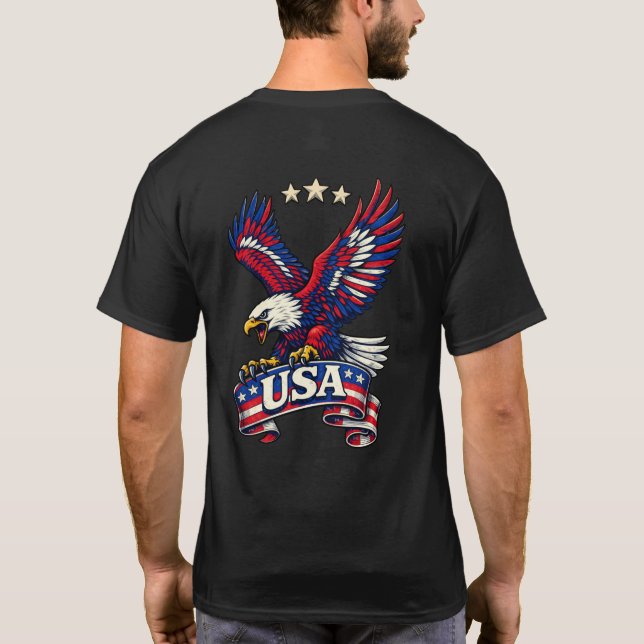 T-shirt Aigle chauve patriotique USA (Dos)