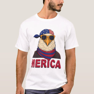 T-shirt Aigle Cool de Merica - Design du drapeau patriotiq