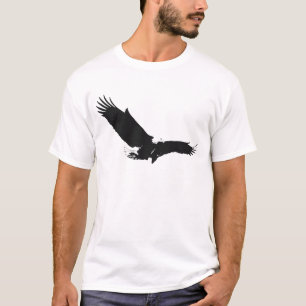 T-shirt Aigle d'atterrissage noir et blanc