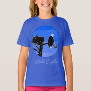 T-shirt Aigle de Bald en hiver - Art original de la faune