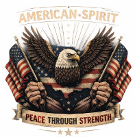 Aigle de l'Esprit Américain Drapeau Patriotique US