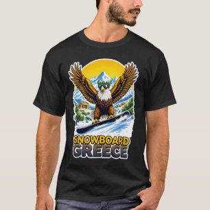 T-shirt Aigle De Snowboard En Grèce Pittoresque