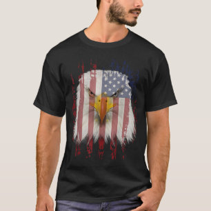 T-shirt Aigle des États-Unis avec drapeau américain