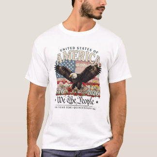 T-shirt Aigle du 250e anniversaire des États-Unis d'Amériq