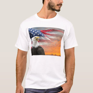 T-shirt Aigle du drapeau américain
