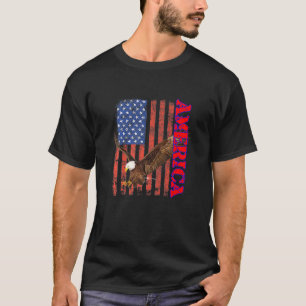 T-shirt Aigle du drapeau patriotique américain