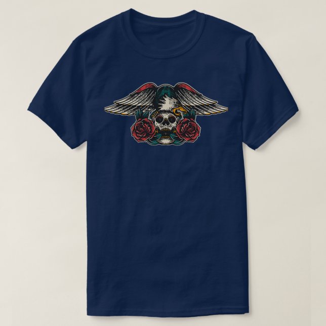 T-shirt Aigle et crâne 1 (Design devant)