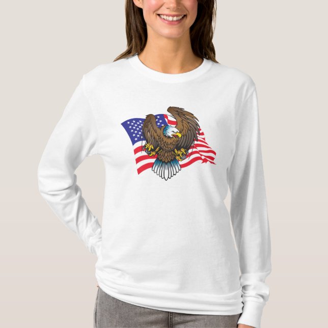 T-shirt Aigle et drapeau (Devant)