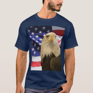T-shirt Aigle et drapeau américains