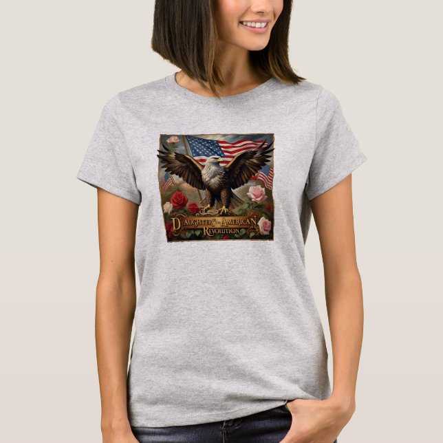T-shirt Aigle fille Révolution américaine Histoire des USA (Devant)