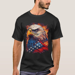 T-shirt Aigle gras américain patriotique