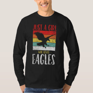 T-shirt Aigle Juste Une Fille Qui Aime Les Aigles Retro Vi