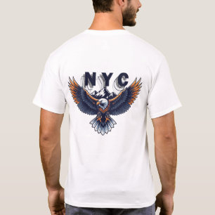 T-shirt Aigle Majestueux au-Dessus de la Skyline de NYC –