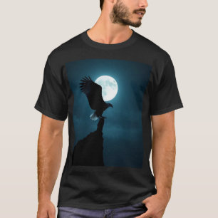 T-shirt Aigle majestueux dans une forêt au clair de lune G
