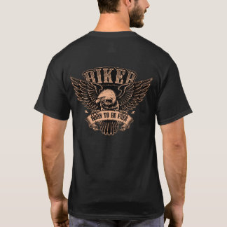 T-shirt Aigle Motard Moto Né pour être Libre