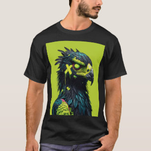 T-shirt Aigle néon Cyberpunk – Art mural animal futuriste