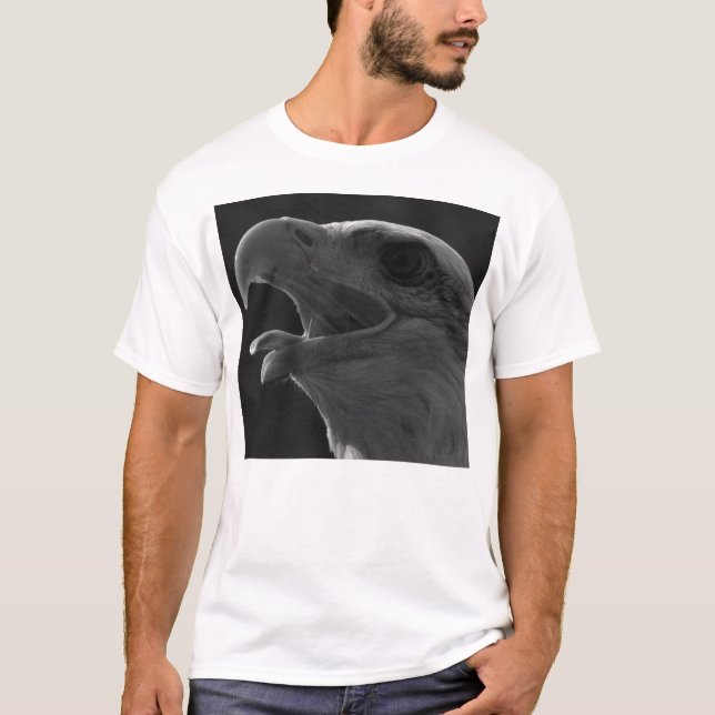T-shirt Aigle noir et blanc (Devant)