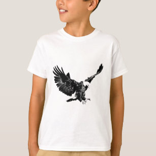 T-shirt Aigle noir et blanc