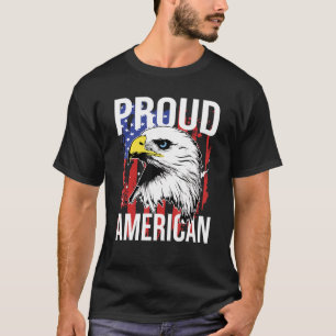 T-shirt Aigle Patriotique 4 juillet - Fier Américain - Usa