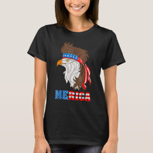 T-shirt Aigle Patriotique 4 Juillet Usa Drapeau Américain