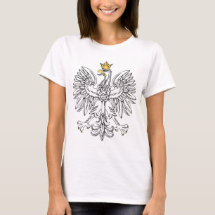 T-shirt Aigle Polonais Avec Couronne Or