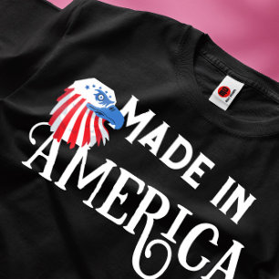 T-shirt Aigle rouge et bleu Fabriqué en Amérique