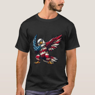 T-shirt Aigle royal faisant le dab Drapeau américain Patri
