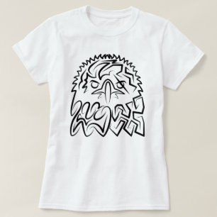 T-shirt Aigle tribale noire et blanche