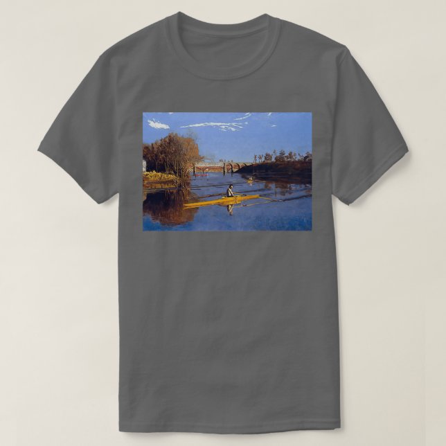 T-shirt Aiguillage sur une rivière à une seule échelle (Design devant)