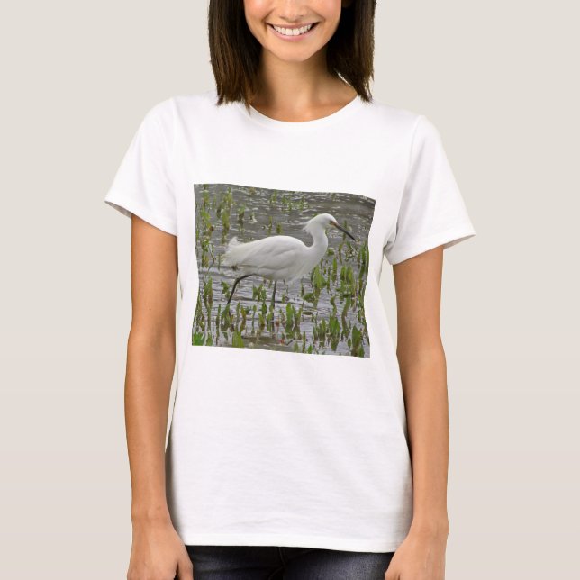 T-shirt Aiguille blanche dans l'eau et les verts Nature Wa (Devant)